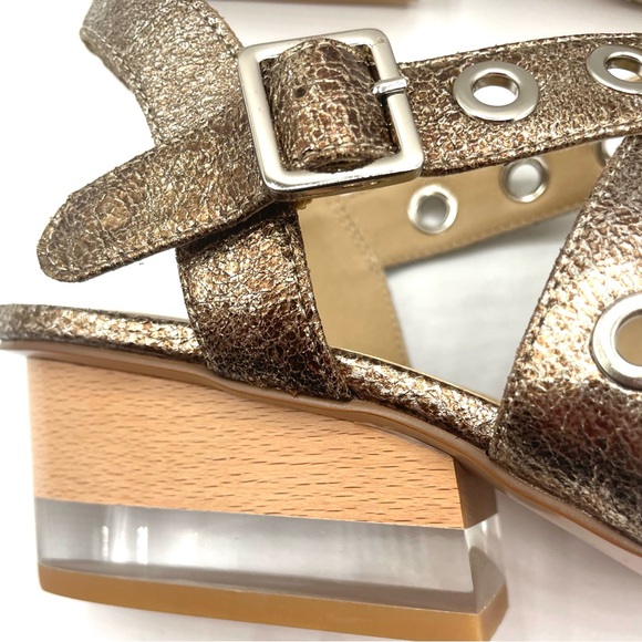 Vaneli Metallic Strappy Sandals. Size 8.5. Block Heel. - Picture 14 of 14